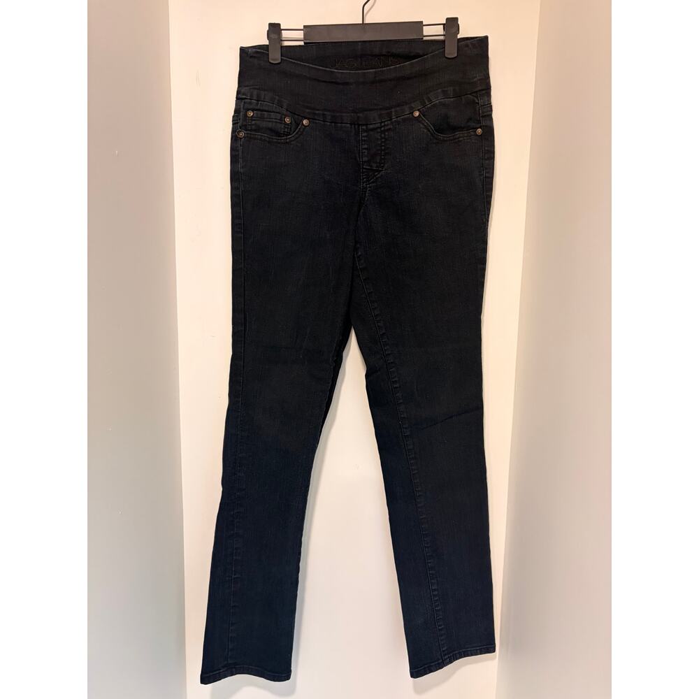 Jag Jeans Black Dark Wash Straight Leg Stretch Jeans Size 6 - Picture 2 of 6